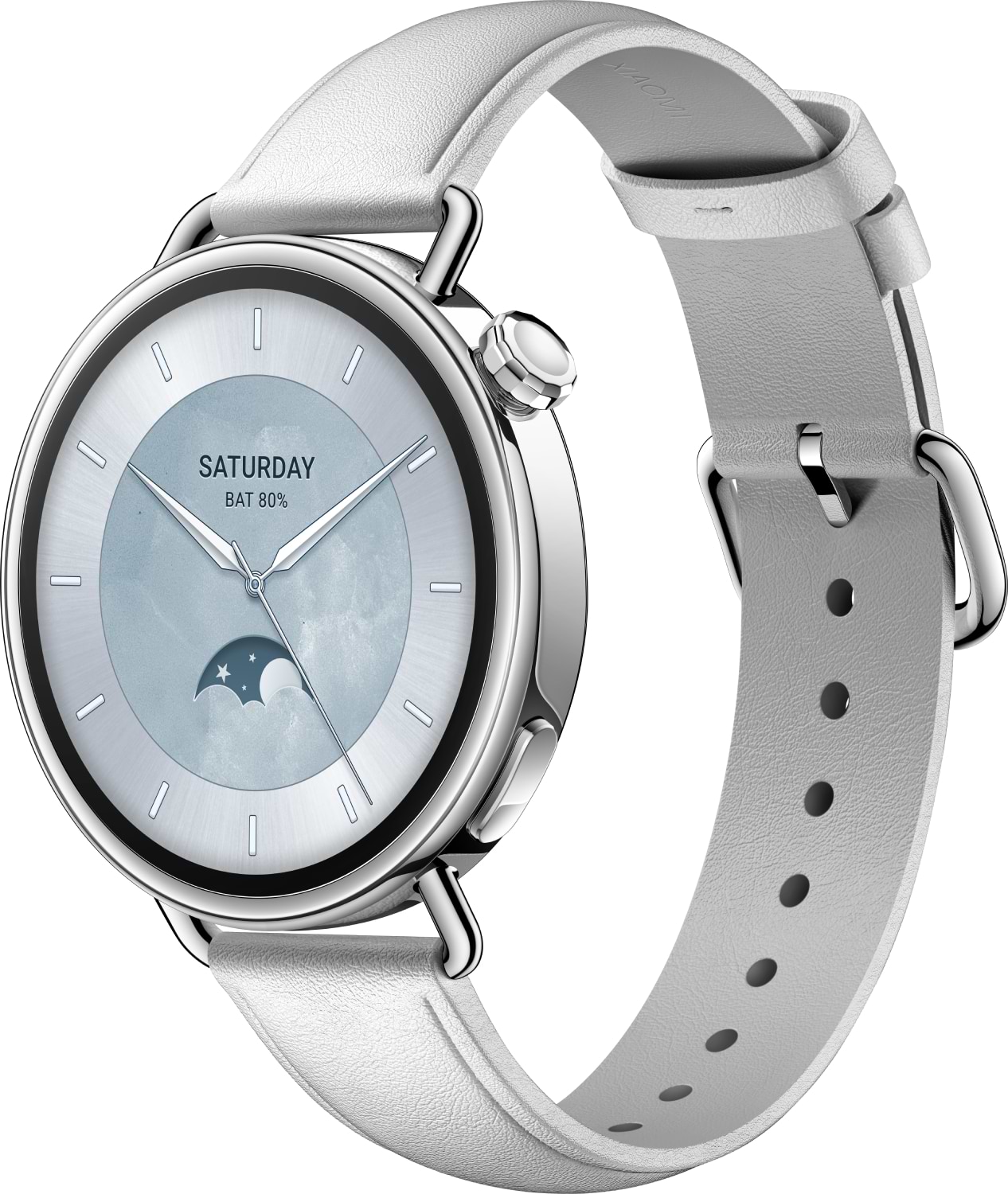 Смарт-годинник Xiaomi Watch S4 41mm Leather Strap White - Фото 1