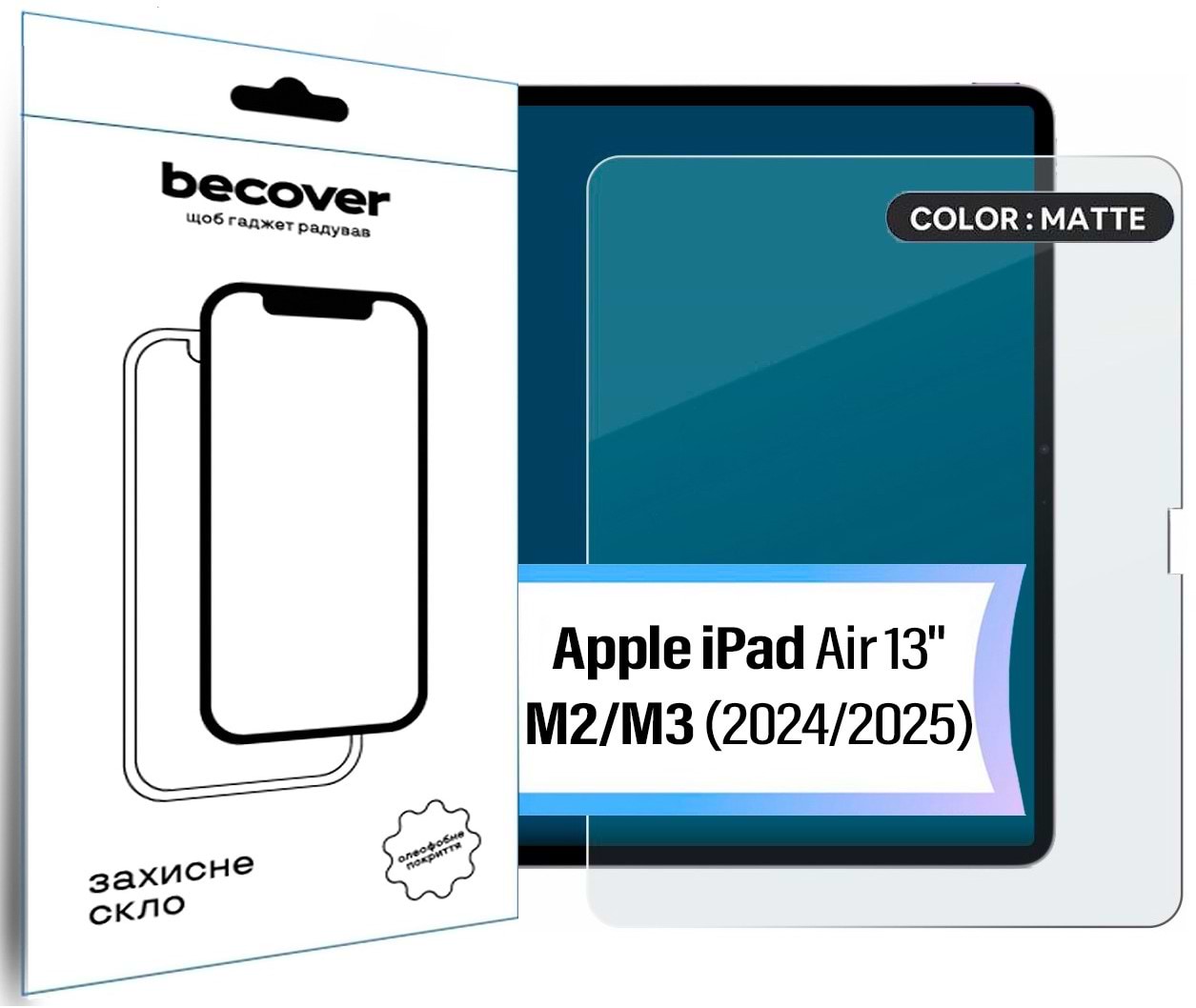 Защитное стекло для планшета BeCover Matte Anti-Glare for Apple iPad Air 13" M2/M3 (713706)
