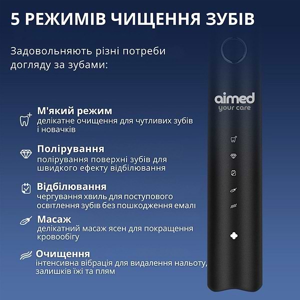 Фото - Зубна щітка електрична AIMED Neo Pro
Blue (AI-NeoPro_bl)