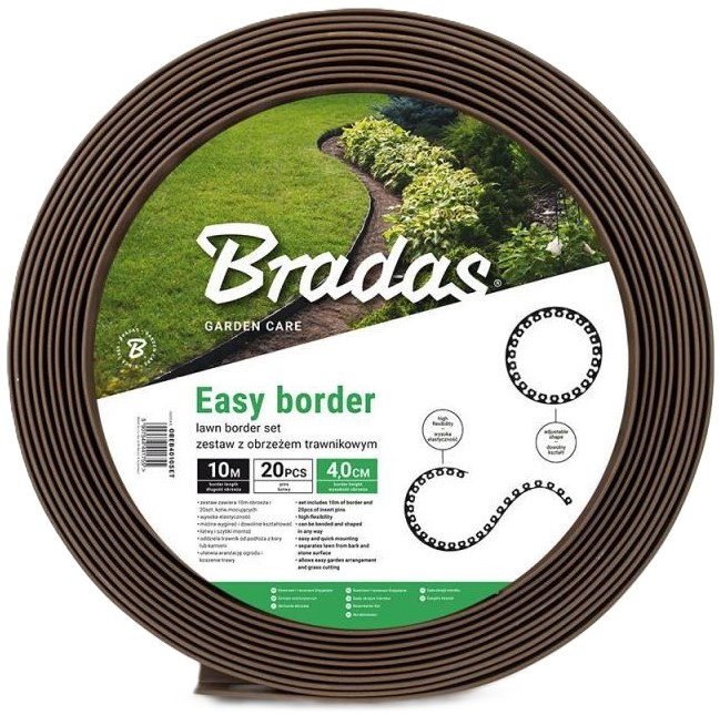Стрічка газонна BRADAS Easy Border 4x1000 см Коричневий (OBEBR4010SET)