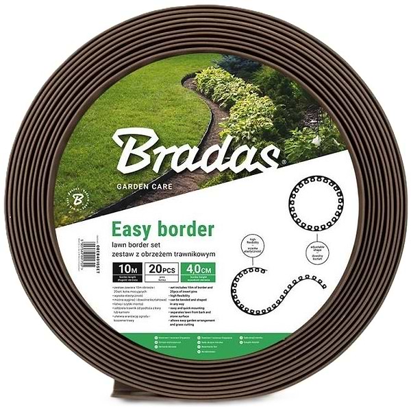 Фото - Лента газонная BRADAS Easy Border 4x1000 см Коричневый (OBEBR4010SET)