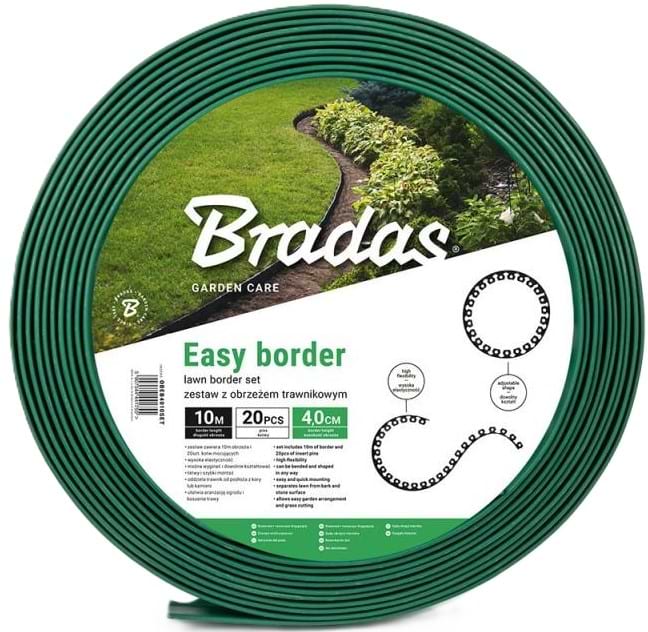 Стрічка газонна BRADAS Easy Border 4x1000 см Зелений (OBEGR4010SET)