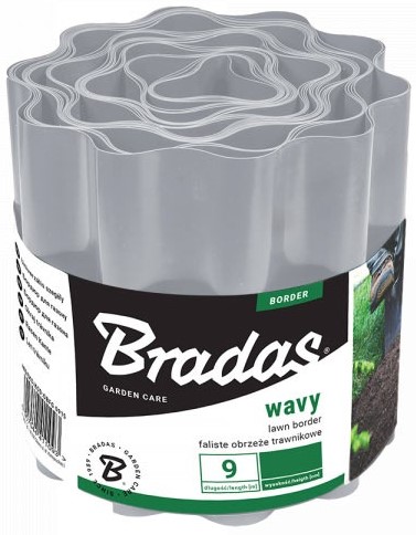Стрічка газонна BRADAS 9 м 25 см світло-сірий (OBFLGY 0925)
