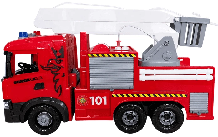 Наземна спецтехніка TechnoDrive серії Mid Truck – ПОЖЕЖНА МАШИНА SCANIA (світло, звук, функція води) (OC-3011W)