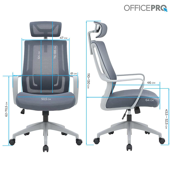 Фото - Кресло офисное OfficePro Harmony (OC310-G-G-G) Gray