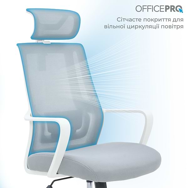 Фото - Кресло офисное OfficePro Harmony (OC310-W-LG-LG) White/Light Gray