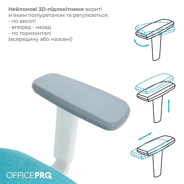 Фото - Кресло офисное OfficePro Balance (OC550-W-DG-BL) White/Dark Gray/Blue