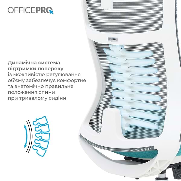 Фото - Кресло офисное OfficePro Balance (OC550-W-DG-BL) White/Dark Gray/Blue