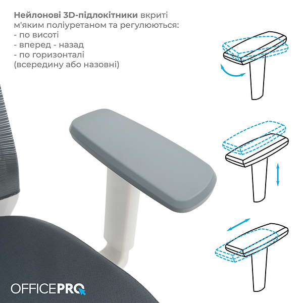 Фото - Кресло офисное OfficePro Balance (OC550-W-DG-DG) White/Dark Gray