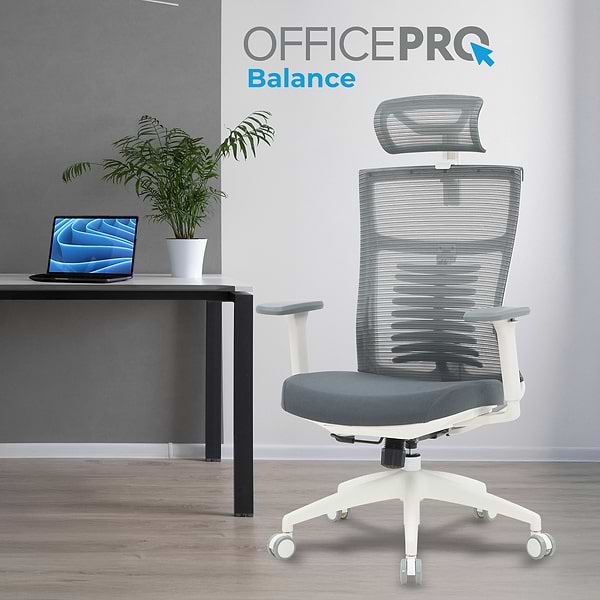Фото - Кресло офисное OfficePro Balance (OC550-W-DG-DG) White/Dark Gray
