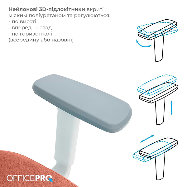 Фото - Кресло офисное OfficePro Balance (OC550-W-DG-OR) White/Dark Gray/Orange