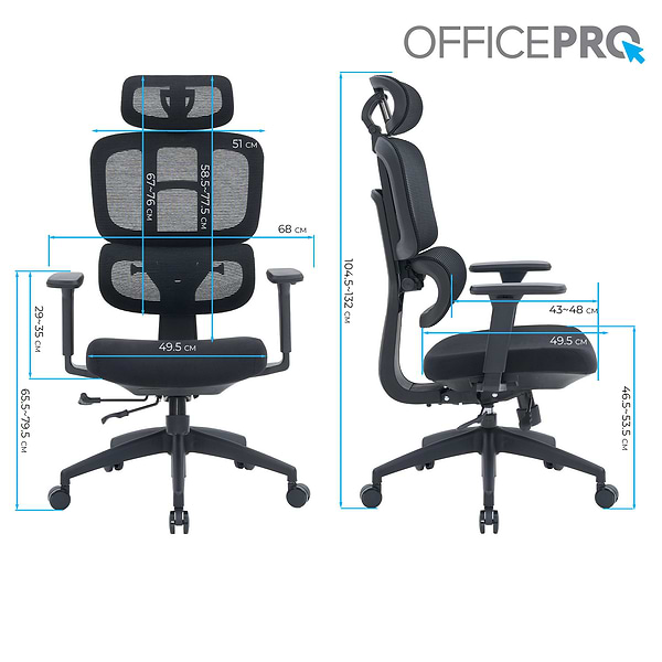 Фото - Кресло офисное OfficePro Skyline (OC580-B-B-B) Black