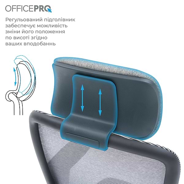 Фото - Крісло офісне OfficePro Wave (OC599-B-DG-DG) Black/Dark Gray