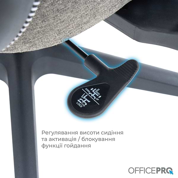 Фото - Крісло офісне OfficePro Wave (OC599-B-DG-DG) Black/Dark Gray