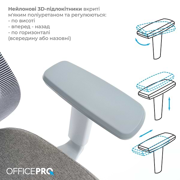 Фото - Крісло офісне OfficePro Wave (OC599-G-G-G) Gray