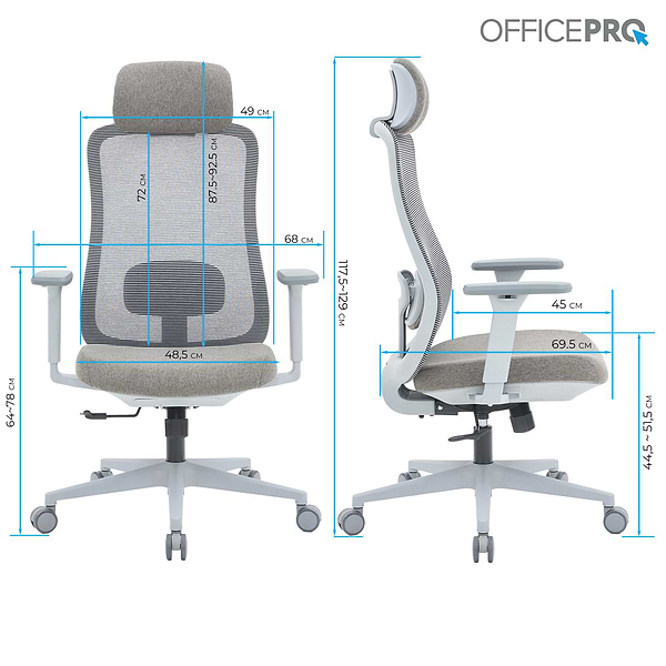 Фото - Крісло офісне OfficePro Wave (OC599-G-G-G) Gray