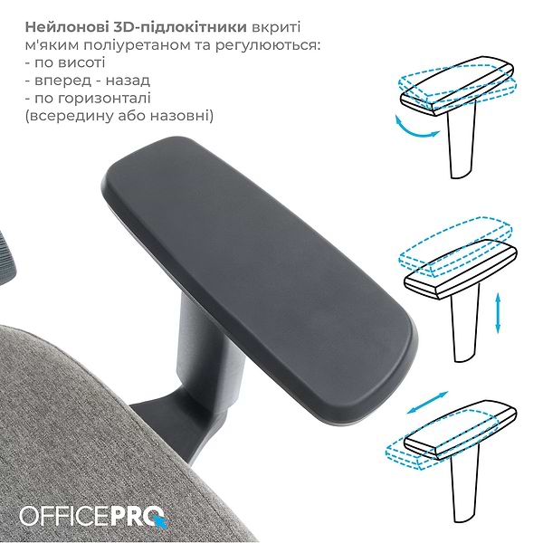 Фото - Кресло офисное OfficePro Elegant (OC600-B-DG-DG) Black/Dark Gray