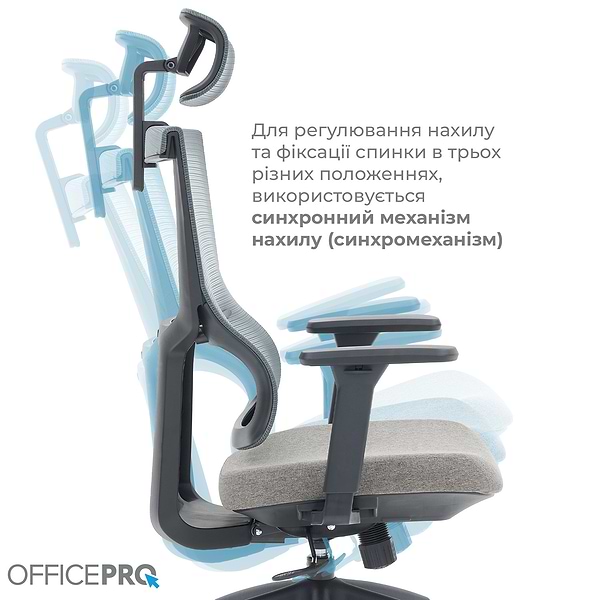 Фото - Кресло офисное OfficePro Elegant (OC600-B-DG-DG) Black/Dark Gray