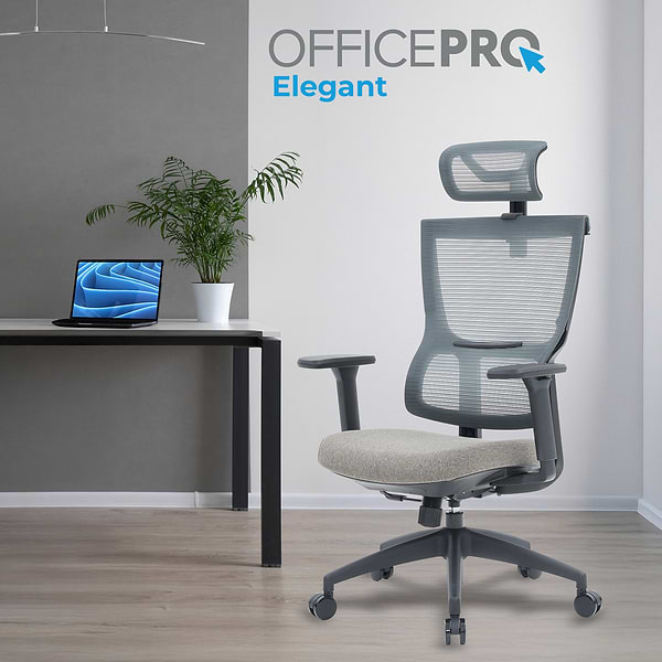 Фото - Кресло офисное OfficePro Elegant (OC600-B-DG-DG) Black/Dark Gray