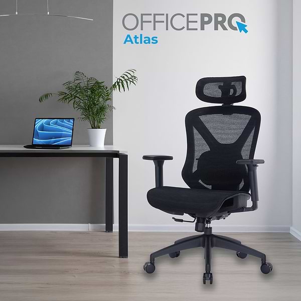 Фото - Крісло офісне OfficePro Atlas (OC630-B-B-B) Black