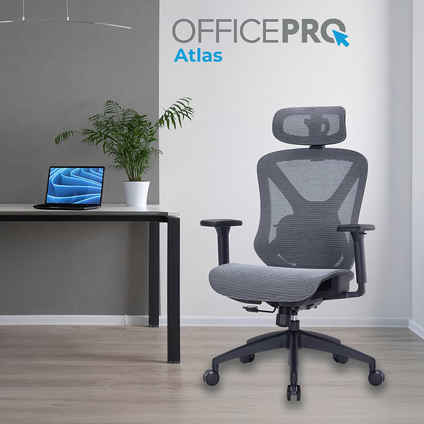Фото - Крісло офісне OfficePro Atlas (OC630-B-DG-DG) Black/Dark Gray