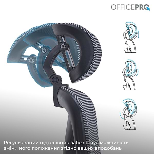 Фото - Крісло офісне OfficePro Atlas (OC630-B-DG-DG) Black/Dark Gray