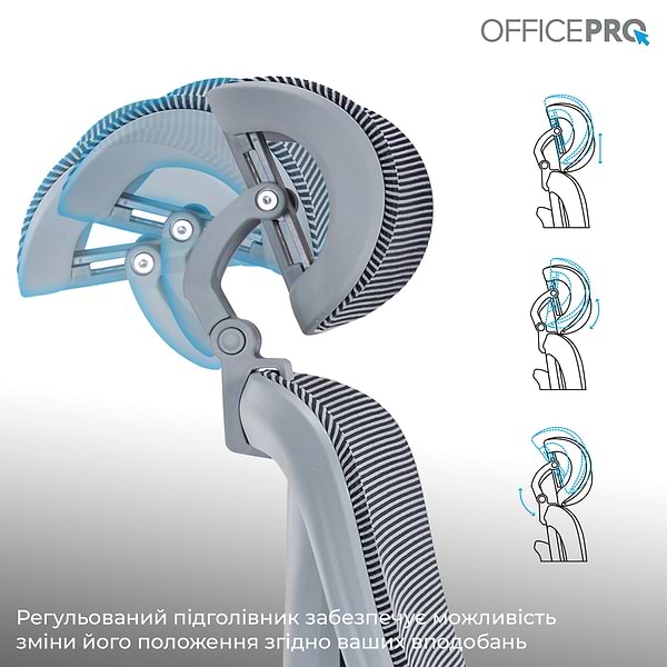 Фото - Крісло офісне OfficePro Atlas (OC630G-DG-DG) Gray/Dark Gray