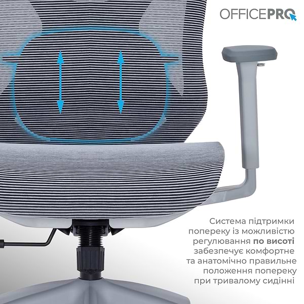 Фото - Крісло офісне OfficePro Atlas (OC630G-DG-DG) Gray/Dark Gray