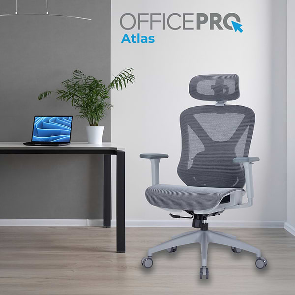Фото - Крісло офісне OfficePro Atlas (OC630G-DG-DG) Gray/Dark Gray