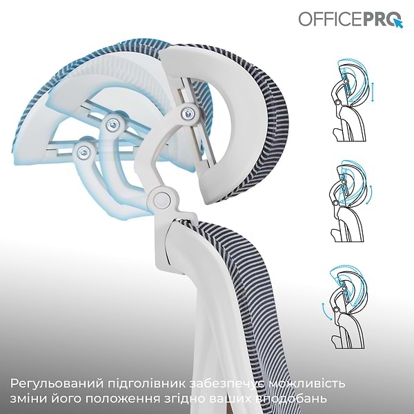 Фото - Крісло офісне OfficePro Atlas (OC630-W-DG-DG) White/Dark Gray