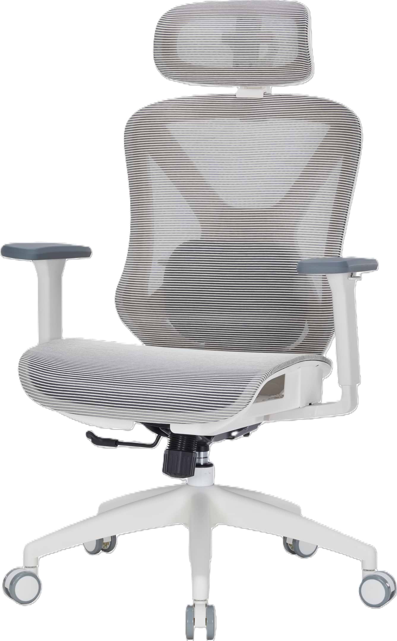 Крісло офісне OfficePro Atlas (OC630-W-LG-LG) White/Light Gray - Фото 1