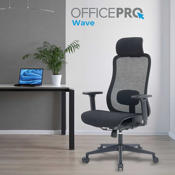 Фото - Кресло офисное OfficePro Wave (OC670-B-B-B) Black