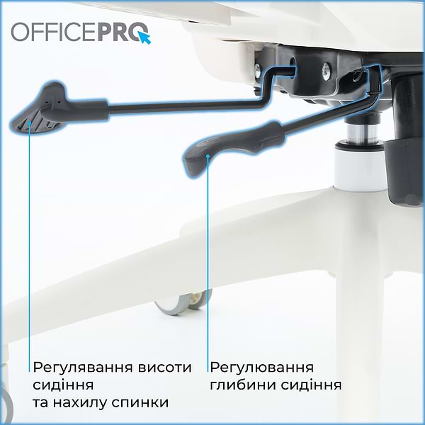 Фото - Кресло офисное OfficePro Skyline (OC680-W-LG-LG) White/Light Gray