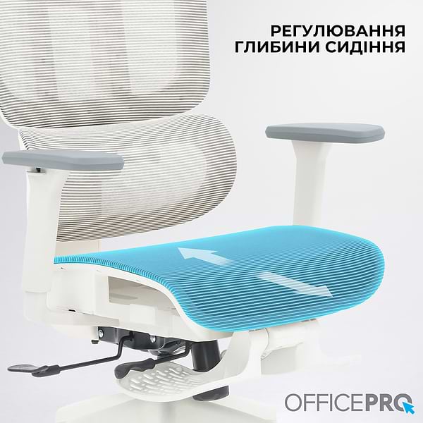 Фото - Кресло офисное OfficePro Skyline Footrest (OC750-W-LG-LG) White/Light Gray