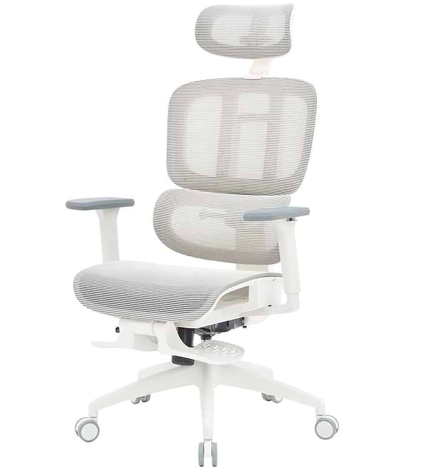Фото - Кресло офисное OfficePro Skyline Footrest (OC750-W-LG-LG) White/Light Gray