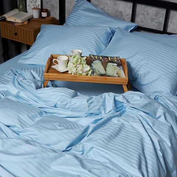 Фото - Комплект постільної білизни Moon&Star Satin Stripe Ocean Calm 175х210 (MS-820008650)