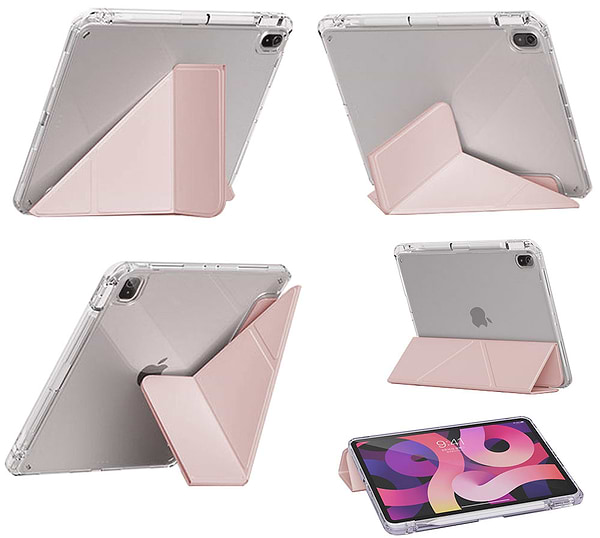 Фото - Чохол для планшета BeCover Ultra Slim Origami Transparent for Apple iPad Air (4/5) 2020/2022 10.9"" Pink (711104)"