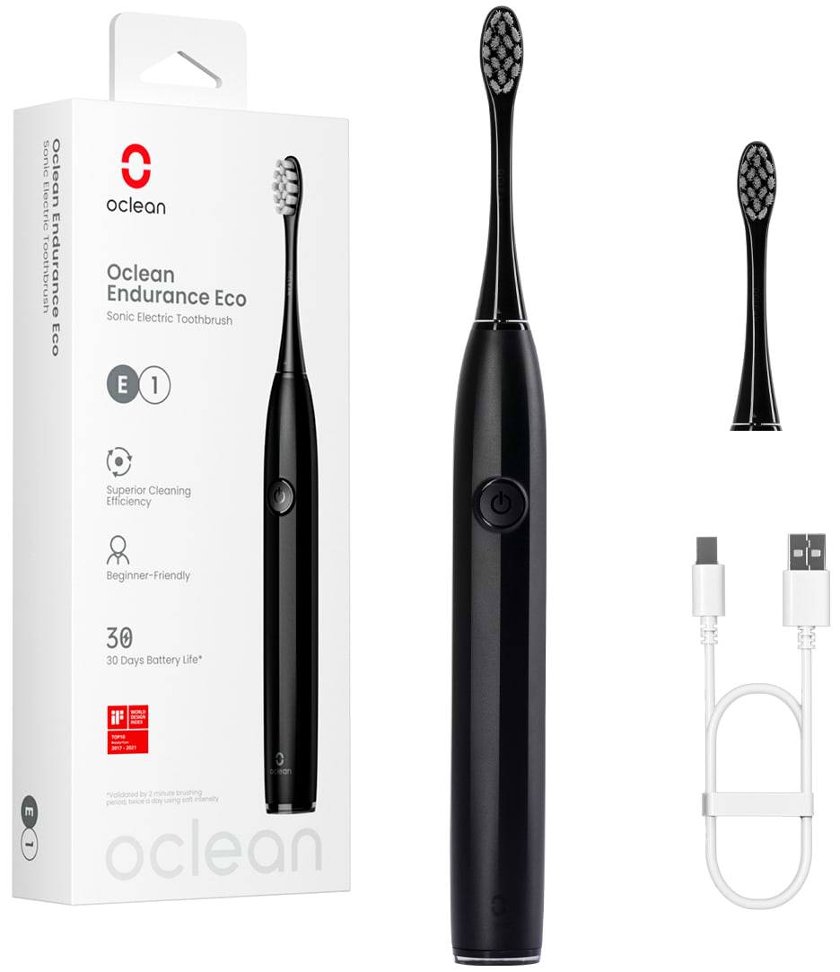 Зубная щетка электрическая Oclean Endurance Eco Electric Toothbrush Black (6970810553321) - Фото 1