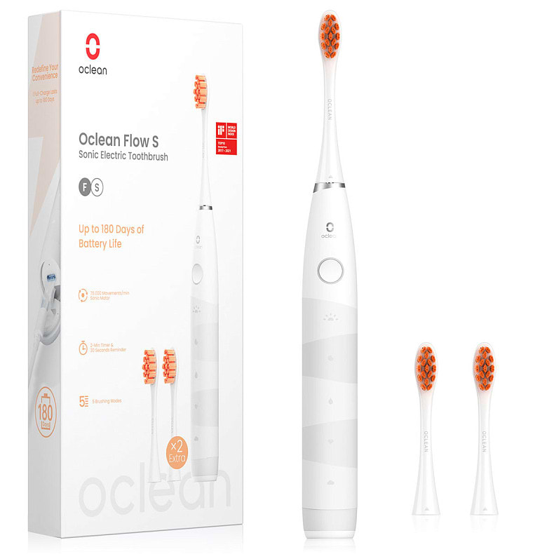 Зубная щетка электрическая Oclean Flow S Sonic Electric Toothbrush White (6970810552959) - Фото 1