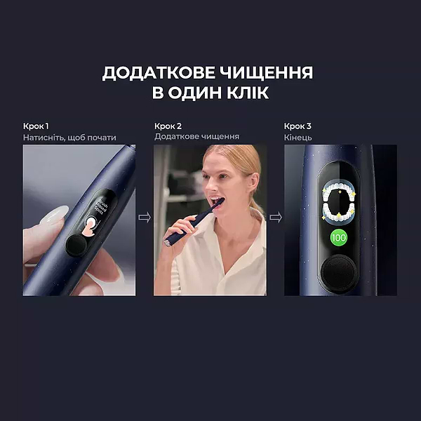 Фото - Зубна щітка електрична Oclean X Pro Digital Electric Toothbrush Dark Blue (6970810553482)