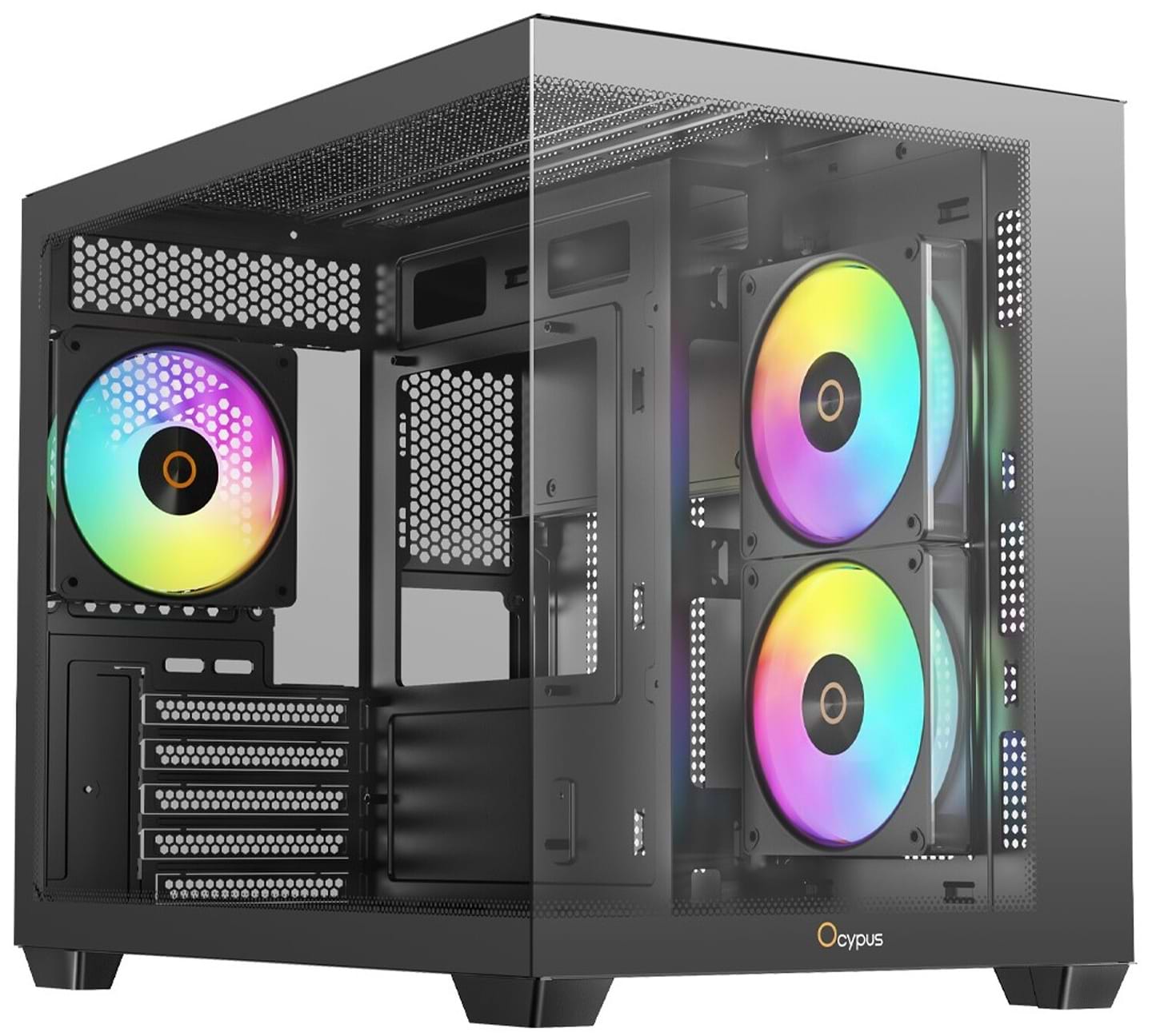 Корпус OCYPUS MATX W/O PSU GAMMA C54 ARGB (GAMMA-C54-BKD300XX-GL)