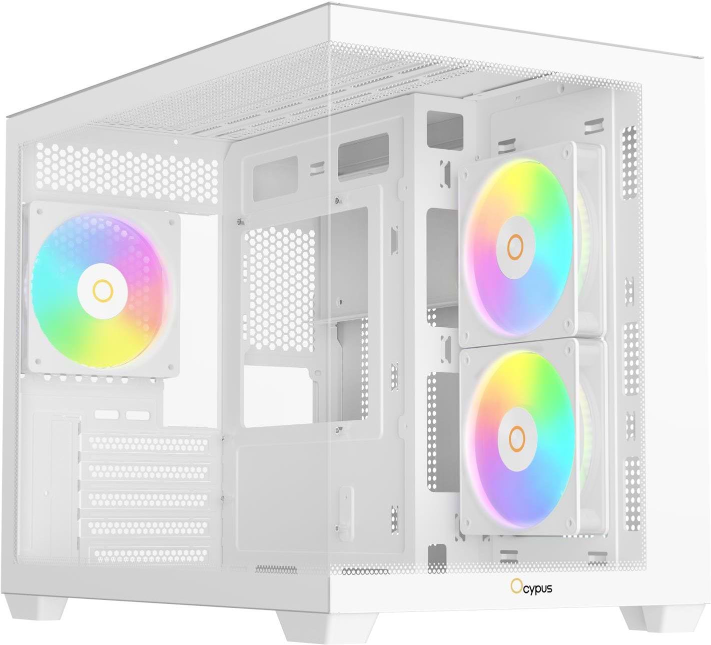 Корпус OCYPUS MATX W/O PSU GAMMA C54 ARGB (GAMMA-C54-WHD300XX-GL)