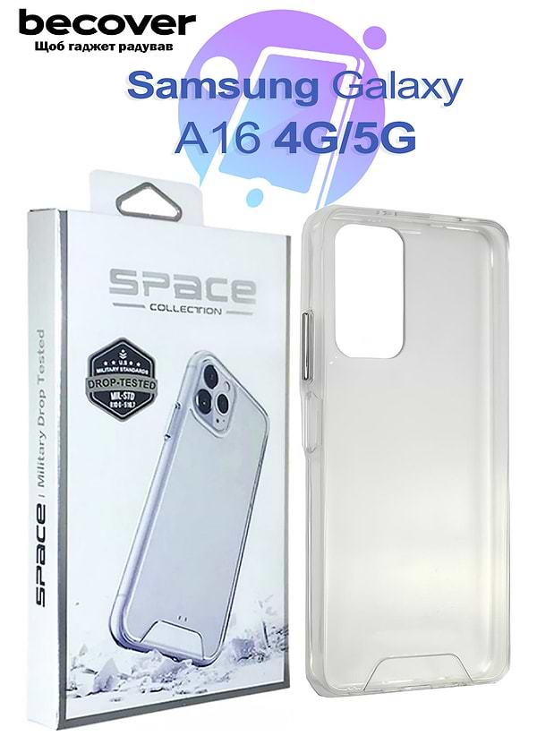Фото - Чехол для смартфона BeCover Space Case for Samsung Galaxy A16 4G SM-A165/A16 5G SM-A166 Transparancy (713751)