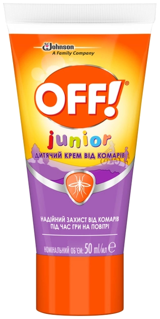 Фото - Дитячий крем від комарів OFF Junior туба 50мл Фото - Дитячий крем від комарів OFF Junior туба 50мл
