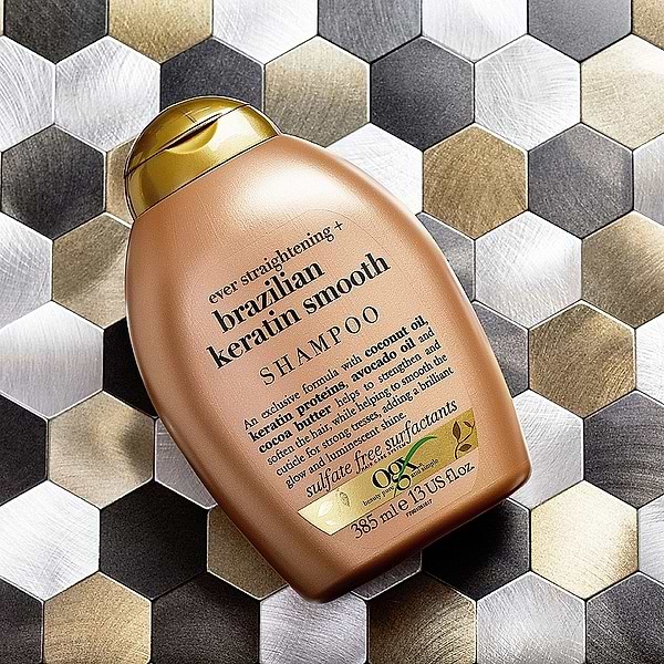 Фото - Шампунь жіночий OGX Brazilian Keratin Smooth для зміцнення волосся 385 мл (0022796976017)