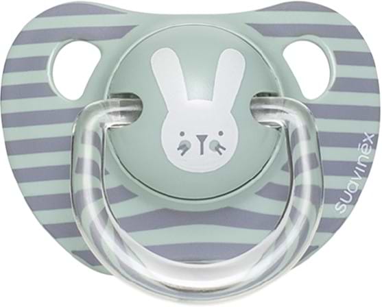 Анатомическая пустышка Suavinex 6-18 месяцев, Hygge: Потишни истории, бирюзовый зайчик (306568)