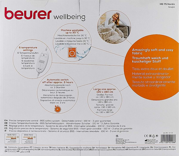 Фото - Электроодеяло Beurer HD 75 Nordic