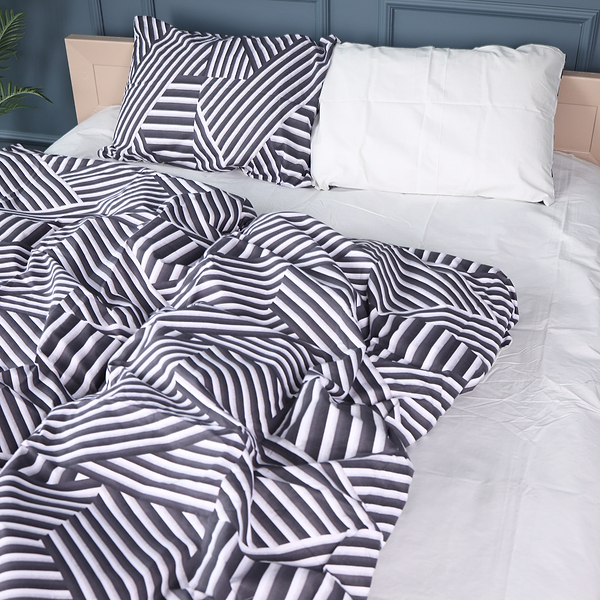 Фото - Комплект постельного белья MirSon King Size 220х240 см 17-0629 Diamond Black White Бязь (2200008464509)