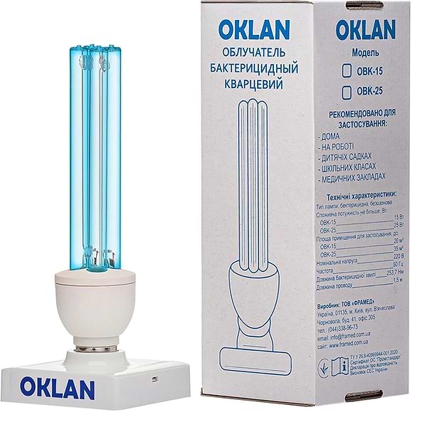 Фото - Бактерицидна лампа OKLAN OBK-25