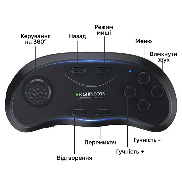 Фото - Окуляри віртуальної реальності Shinecon VR SC-G02ED + Джойстик Shinecon SC-B01 (SC-G02ED+SC-B01)